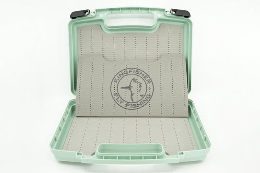 Kingfisher Streamer Fly Fishing Boat Box 2.0 (14" x 11" X 3.35"), Sage