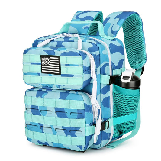 HongXingHai 9L Mini Tactical Backpack 9L Assault Pack 9L Tactical Backpack Hiking Fitness Backpack (Blue cp)