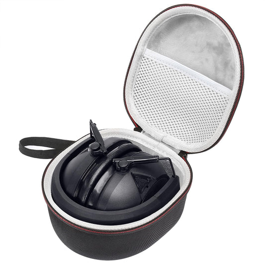 Hzycwgone Case for Walker's Razor Slim Earmuffs,for Peltor Sport Tactical 500/Tactical 300,for Howard Leight Impact Sport,Travel Carrying Cover w/Mesh Bag for Accessories(Black)