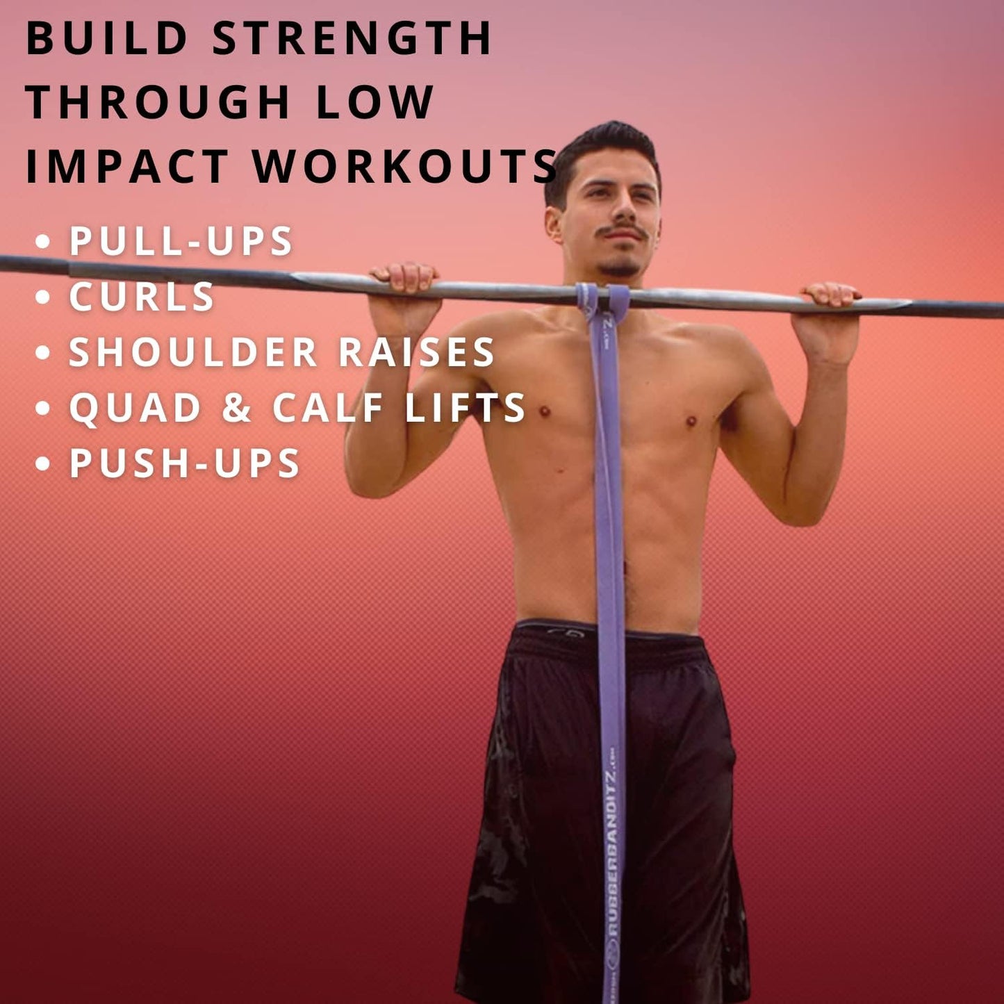 Pull Up Assist Bands Set by Functional Fitness. Heavy Duty Resistance and Assistance Training Band