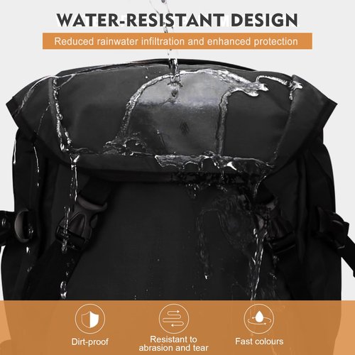 VGCUB Large Travel Camping Hiking Backpack,Lightweight Waterproof Outdoor Sports Rucksack Gym Carry on Backpack Daypack for Women Men Traveling Extra Large, Black