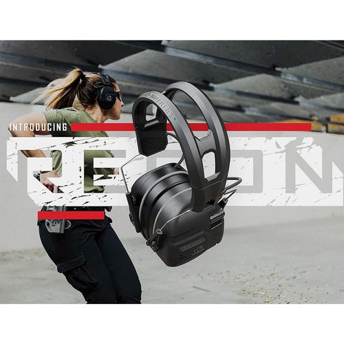 Walker's Recon Digital Muffs - Durable IPX4 Weather-Resistant HD Speakers Hunting Range Shooting Hearing Protection Electronic Muffs, 3.5mm Audio Jack, 2 AAA Batteries Included, Black
