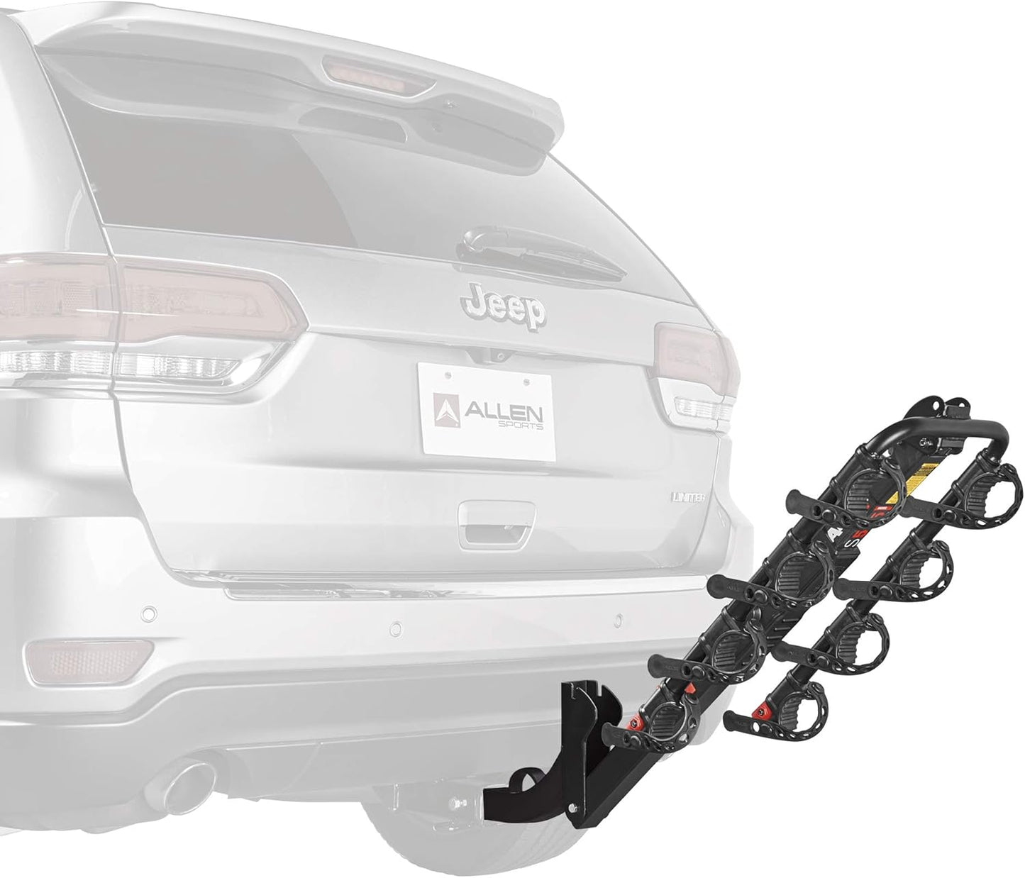 Allen Sports Deluxe Locking Quick Release 4-Bike Carrier for 2 Inch Hitch, Model 542QR, Black