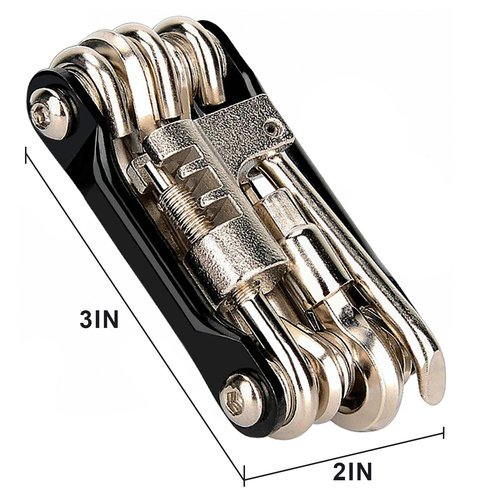 WIWUE GUO Bike Chain Tool, Ultimate Bike Multitool Kit - Lightweight Stainless Steel - Includes Chain Breaker, Tire Repair Kit, Motorcycle Accessories