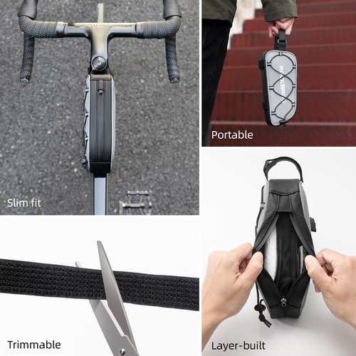ROCKBROS Top Tube Bike Bag Bicycle Front Frame Bag Top Tube Bag Bike Accessories Pouch (STYLE 3)