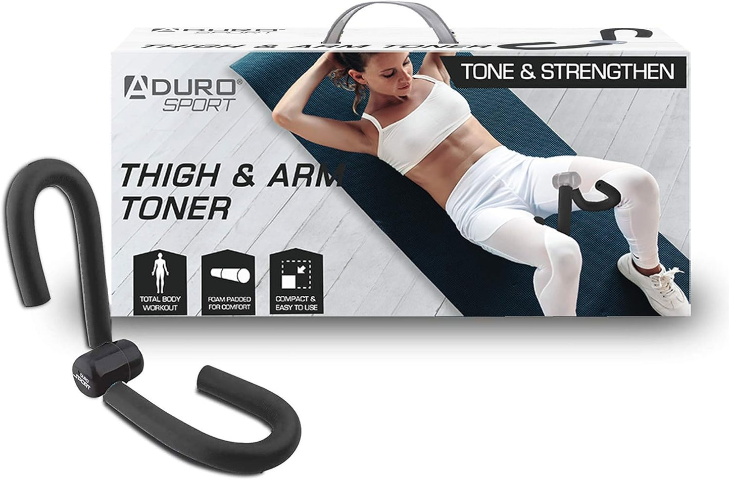 Aduro Sport Inner Thigh Exercise Equipment for Women, Full Size Thigh Toner Leg Exercise Trainer [Improved Version]