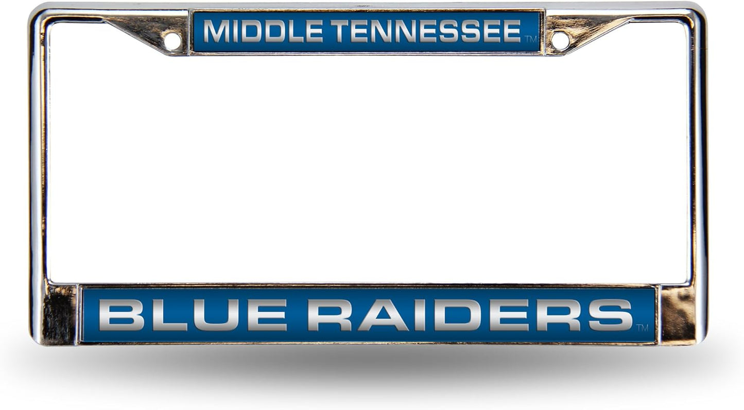 Rico Industries NCAA Unisex-Adult Laser Cut Inlaid Standard Chrome License Plate Frame