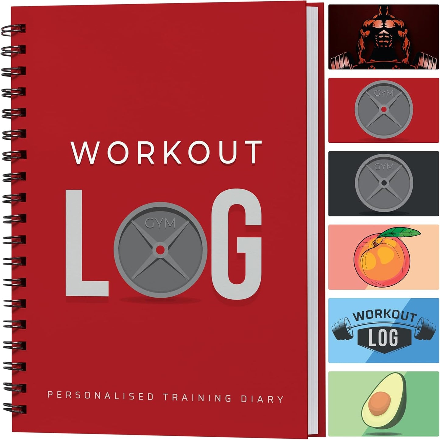 Workout Planner for Daily Fitness Tracking & Goals Setting - A5 Size, 6” x 8”, Charcoal Gray - Men & Women Personal Home & Gym Training Diary - Log Book Journal - by Workout Log Gym