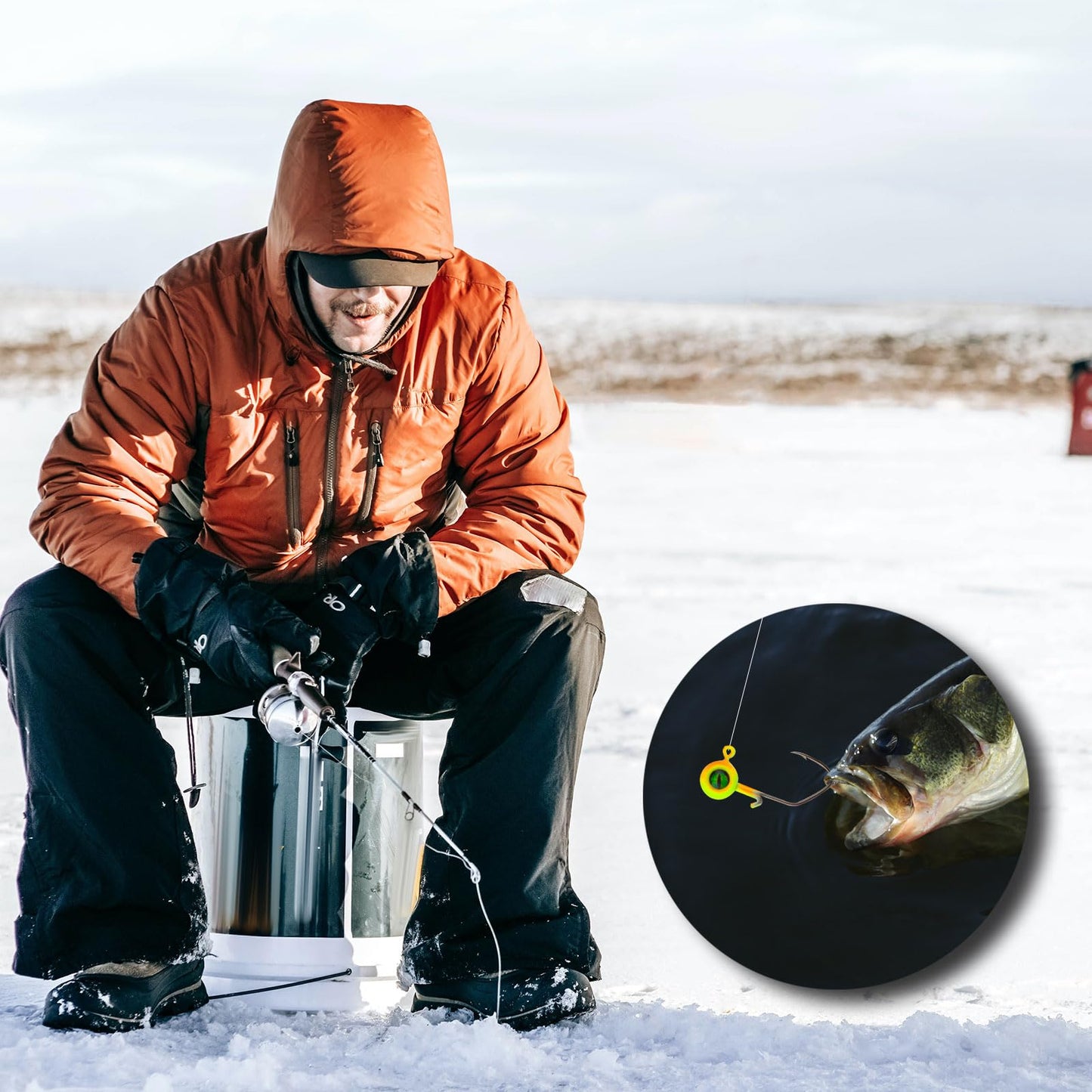 40pcs Crappie Jig Heads, Fishing Jig Head Hooks Lure with 3D Eyes Swimbait Jig Head 1/16oz for Crappie Bass Fishing Accessories Gift for Men