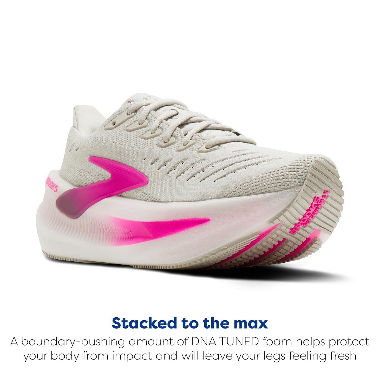Brooks Women’s Glycerin Max 2 Neutral Running & Walking Shoe - Oyster/Argyle/Cyber Pink - 8.5 Medium