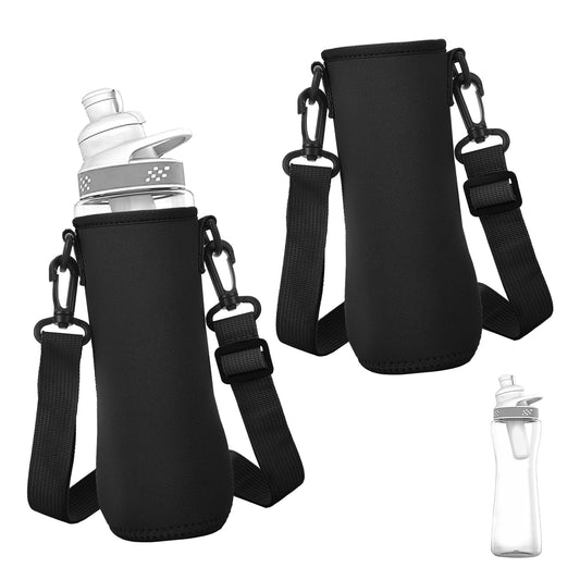 2Pcs Sleeve for 22oz Cirkul Water Bottle,Neoprene Water Bottle Sleeve for 22oz Cirkul Tumbler with Shoulder Strap,Water Bottle Cover Compatible with 22oz Cirkul Stainless Steel&Plastic Water Bottle