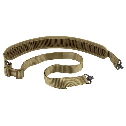 ToopMount Tactical 2 Point Sling QD Swivel Traditional with Easy Length Adjuster Shoulder Pad Adjustable Strap(Upgraded Version) (Khaki-Non Reflective, Good for Hunting)