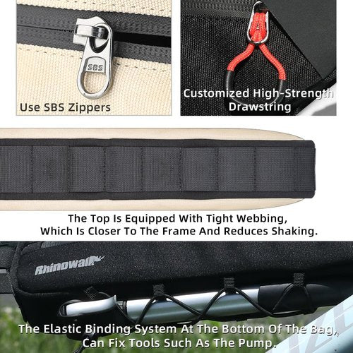Rhinowalk Bike Triangle Bag - Waterproof Under Top Tube Bag, Cycling Accessories (Black, S (2.1L))