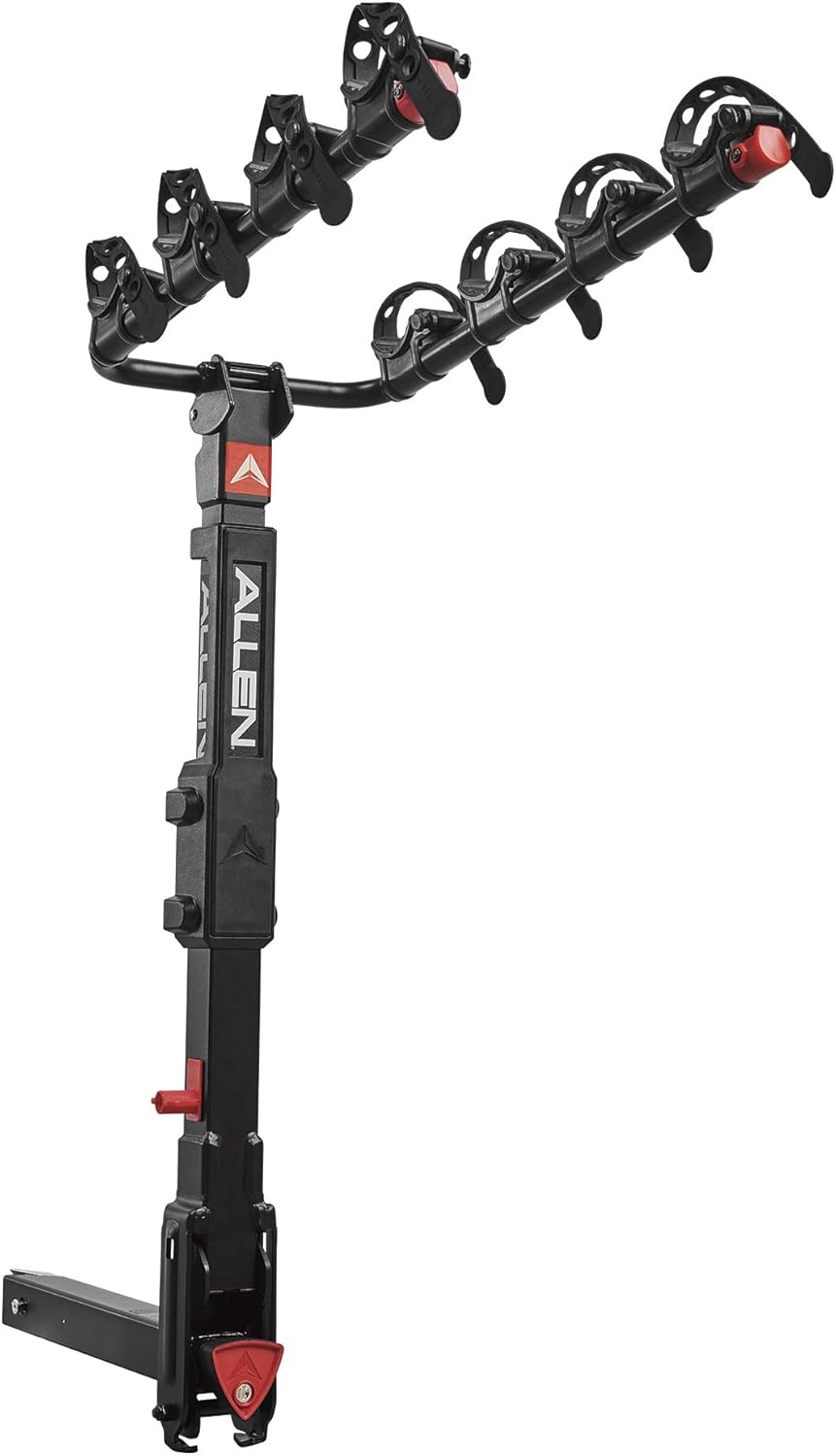 Allen Sports Deluxe Locking Quick Release 4-Bike Carrier for 2 Inch Hitch, Model 542QR, Black
