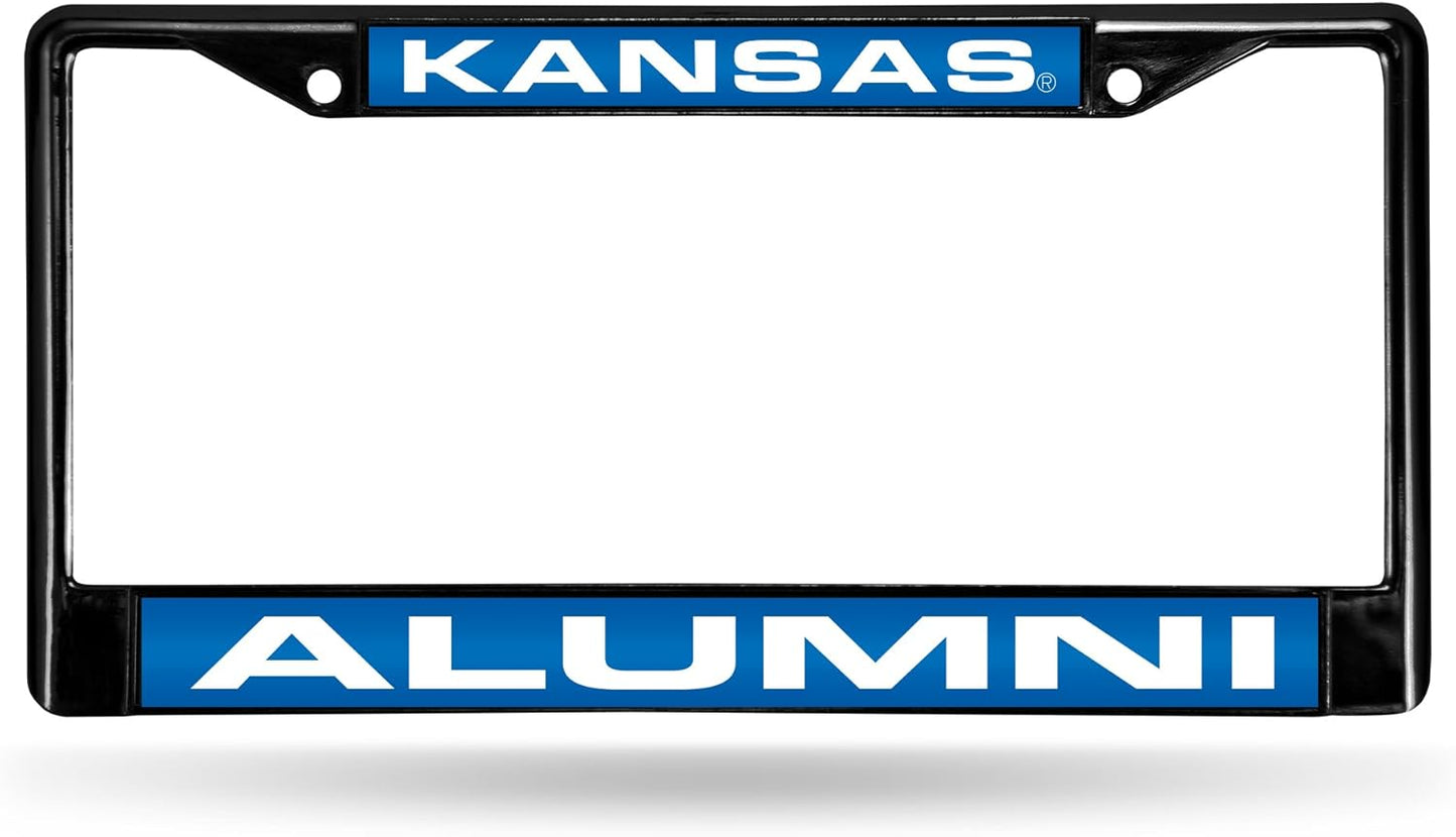 Rico Industries NCAA Black Laser Cut Chrome Frame 12" x 6" Black Laser Cut Chrome Frame - Car/Truck/SUV Automobile Accessory