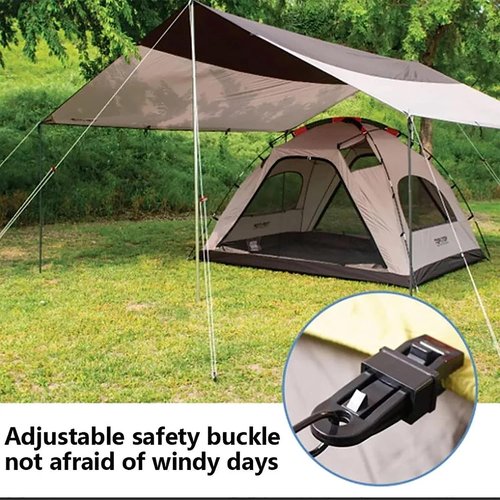 Tgpiao 10pcs Tent Canopy Clip Outdoor Wind Rope Clamps Awning Wind Rope Clips Tent Tool