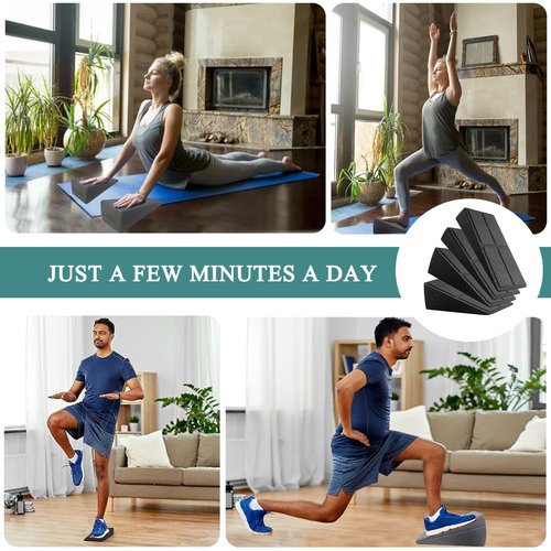 Uxpang Calf Stretcher Slant Board - 4 Pcs Incline Board for Calf Stretching, Adjustable Light EPP Squat Wedge Block for Foot, Achilles, Knee and Ankle Recovery Calf Stretching Exercise