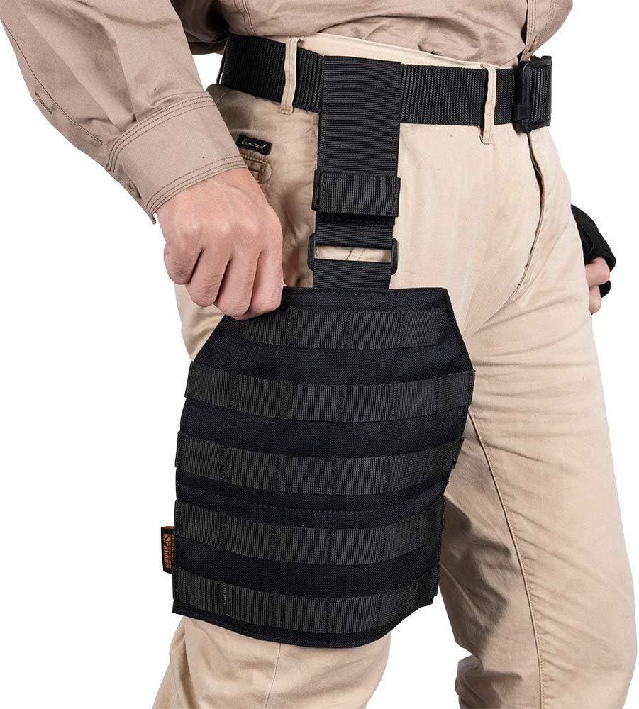 EXCELLENT ELITE SPANKER Tactical MOLLE Drop Leg Platform Universal Drop Leg Panel with Adjustable Belt & Thigh Straps