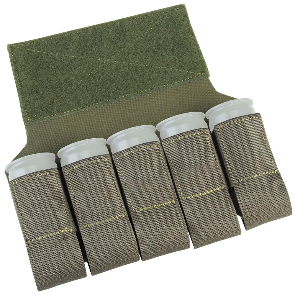 Grenade M203 Quintuple Pouches, Smoke Grenade Flash Bomb Bag Military Tactical Hunt Airsoft Magazine Holder Accessory