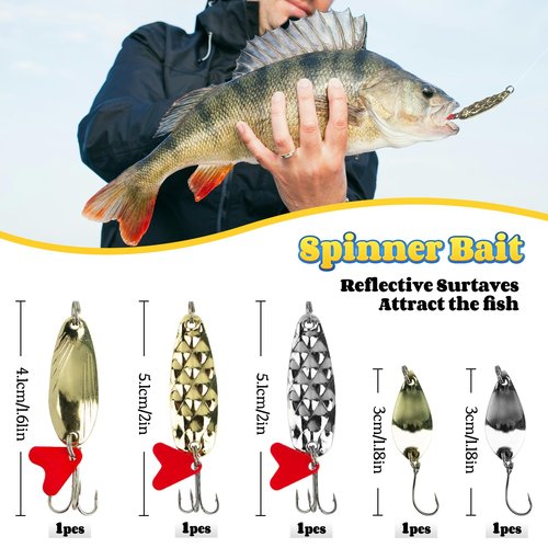 104pcs Fishing Tackle Set: Premium All-Water Column Lure Collection