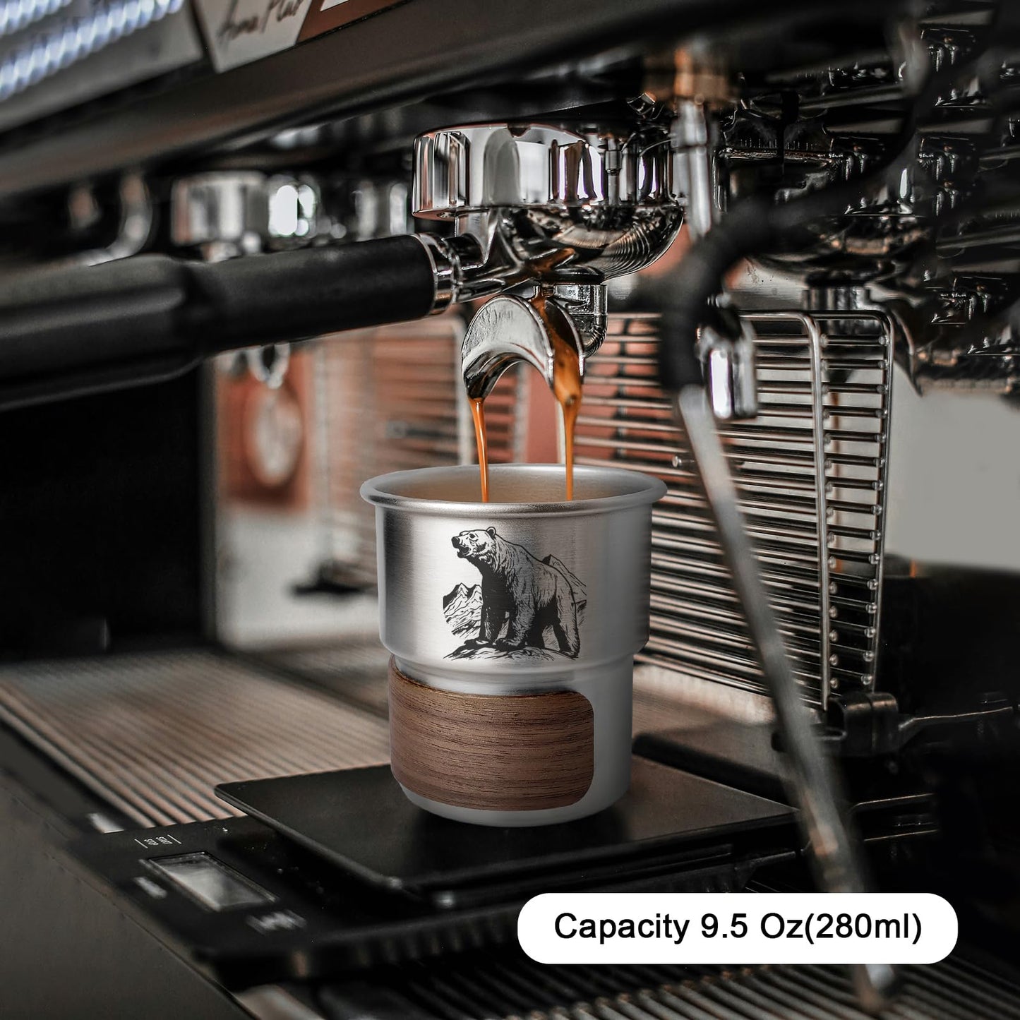 Jutasty Funny Stainless Steel Outdoor Adventurers Cup, Portable Camping Travel Coffee Cup Mug, Hiking Backpacking Outdoor Cup Gifts for Men Father Grandpa Uncle, Animal Polar Bear, 9.5oz(280ml)