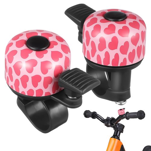 Toddmomy Kids Bike Bell: 2 Pcs Mini Bicycle Bell for Kids Adults, Mini Loud Bike Ring for Scooter Bicycle