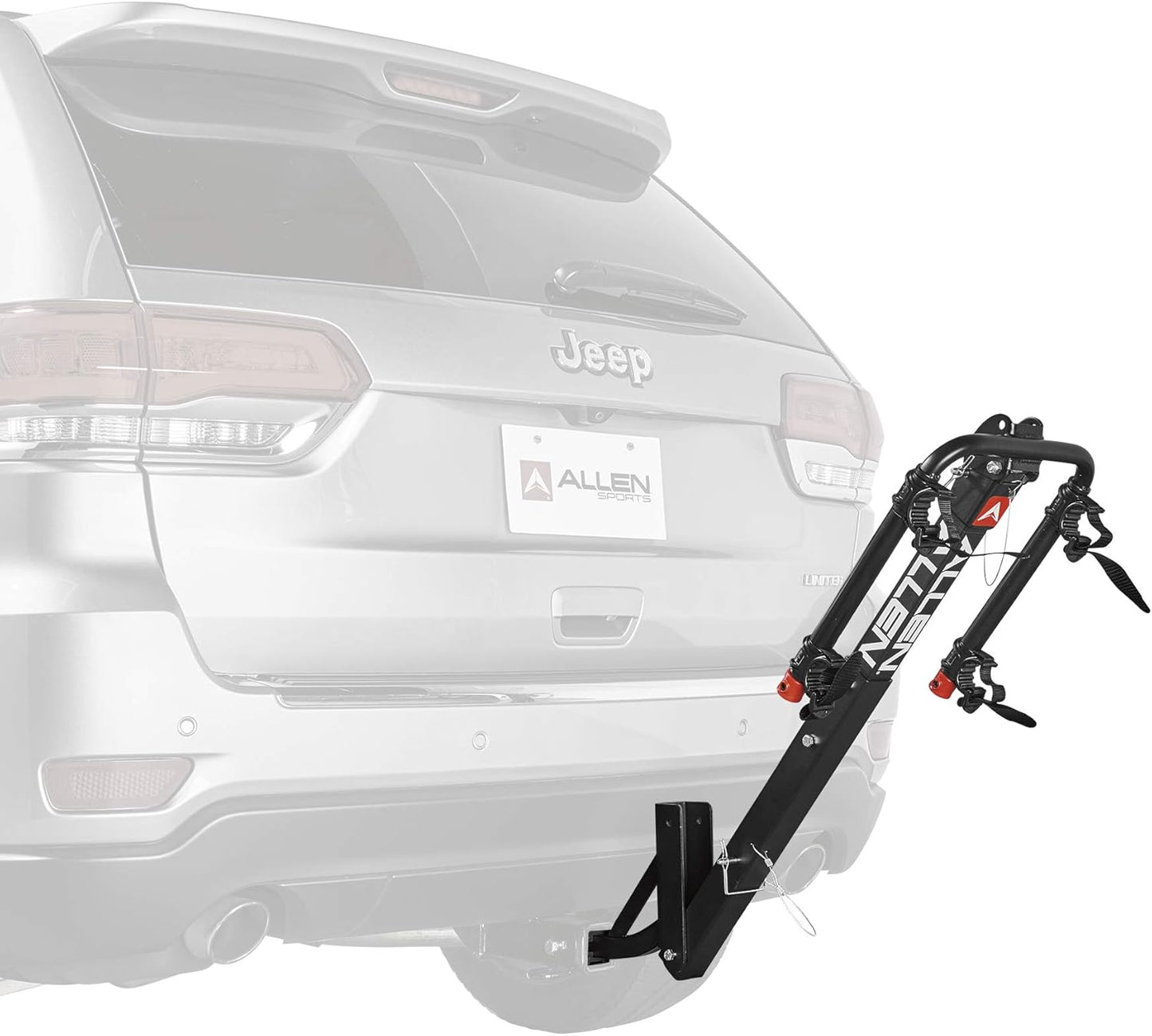 Allen Sports Deluxe 2-Bike Hitch Mount Rack - Heavy-Duty Silver/Black (Model 522RR)