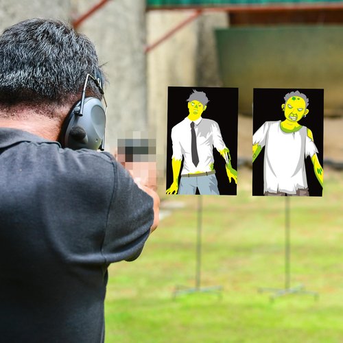 Poen 18 Pcs Large Zombie Paper Targets 23 x 35 Inch for Range - Fun Silhouette Targets for Outdoor Practice