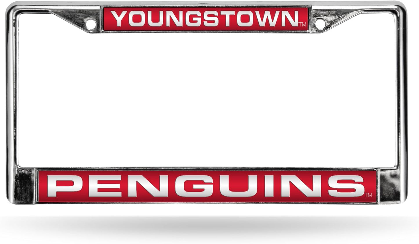 Rico Industries NCAA Unisex-Adult Laser Cut Inlaid Standard Chrome License Plate Frame