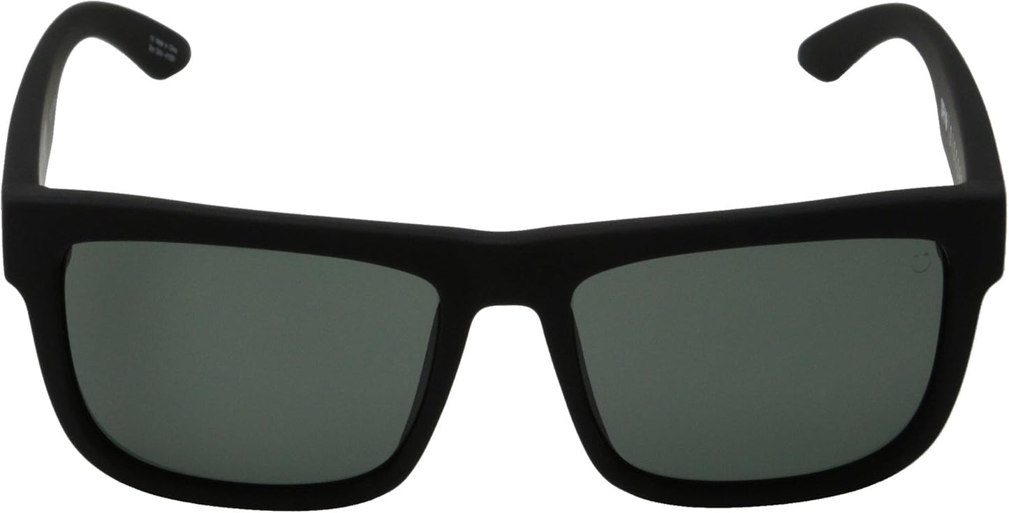 Spy Optic Discord Sunglasses Matte Black w/Happy Grey Green Lens + Sticker