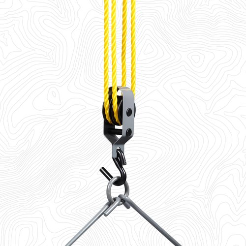 HUNTARMOR Deer Hanger, Elk Deer Hoist Pulley Lift System Rated to 700 Lbs, Gambrel for Skinning with Wear-Resistant Tangle-Free Rope, Deer Hunting Gear for Hanging Deer/Elk/Caribou