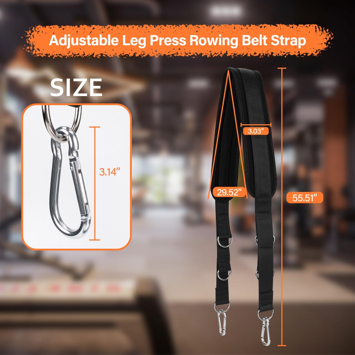 ArrogantF Adjustable Leg Press Rowing Belt Strap Compatible with Bowflex PR1000 Gyms Gym Accessories, Leg Press Attachment Also Fit for Ultimate 2 Blaze Elite Sport, Blaze, Sport Gym