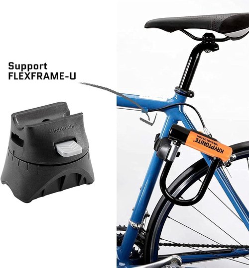 Kryptonite Evolution Mini-5 Bike U-Lock, Heavy Duty Anti-Theft Bicycle U Lock, 13mm Steel Shackle Mounting Bracket and Keys, High Security Lock for Bicycles Scooters,Black