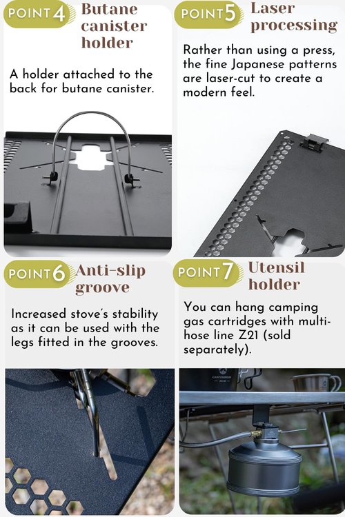 camping moon IGT Table ST-310 ST-340 Connecting Board Field Rack Grill Table Top Plate GT-36