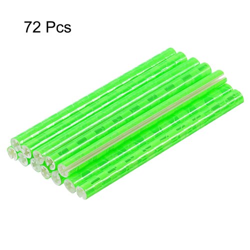 HARFINGTON 72pcs Bike Reflective Spoke Skins 0.2" Plastic Bicycle Spoke Reflectors Spoke Covers Trim Wrap Wheel 360°Visibility for Road Mountain Bike Motorcycles Decoration, Green