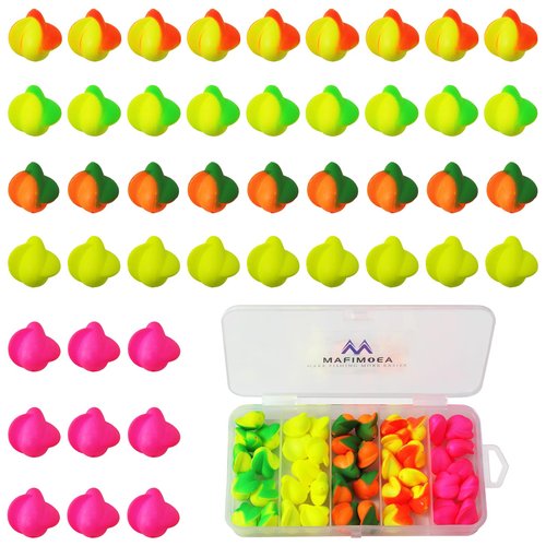 MAFIMOEA 45 Pack Fishing Rig Float Pompano Rigs Float for Spinner Rig Making Fly Fishing Strike Indicators for Trout Catfish Walleye (Mixed Color kit, 45pcs)
