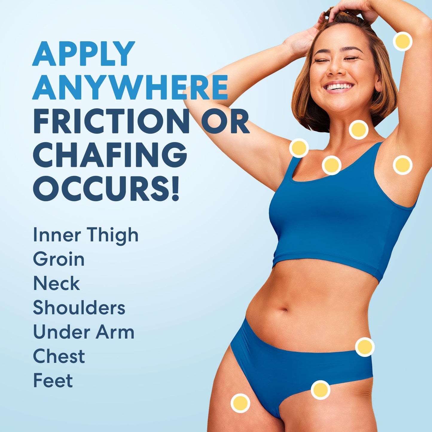 Dr. Frederick's Original Anti Chafing Stick – Better Body Balm – 2.82 oz Jumbo – Doctor-Developed Natural Beeswax Formula – Water Resistant – Chub Rub & Thigh, Bra Line, Underarm Relief