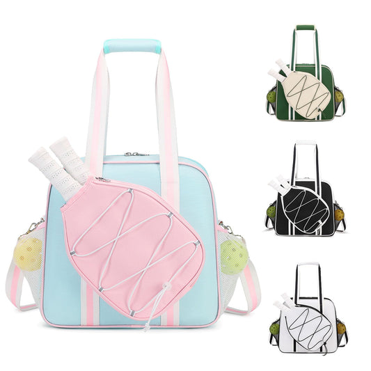 ACESAK Pink Large Pickleball Bag for Women Men Teens with 2 In 1 Insulated Pocket & Fence Hook