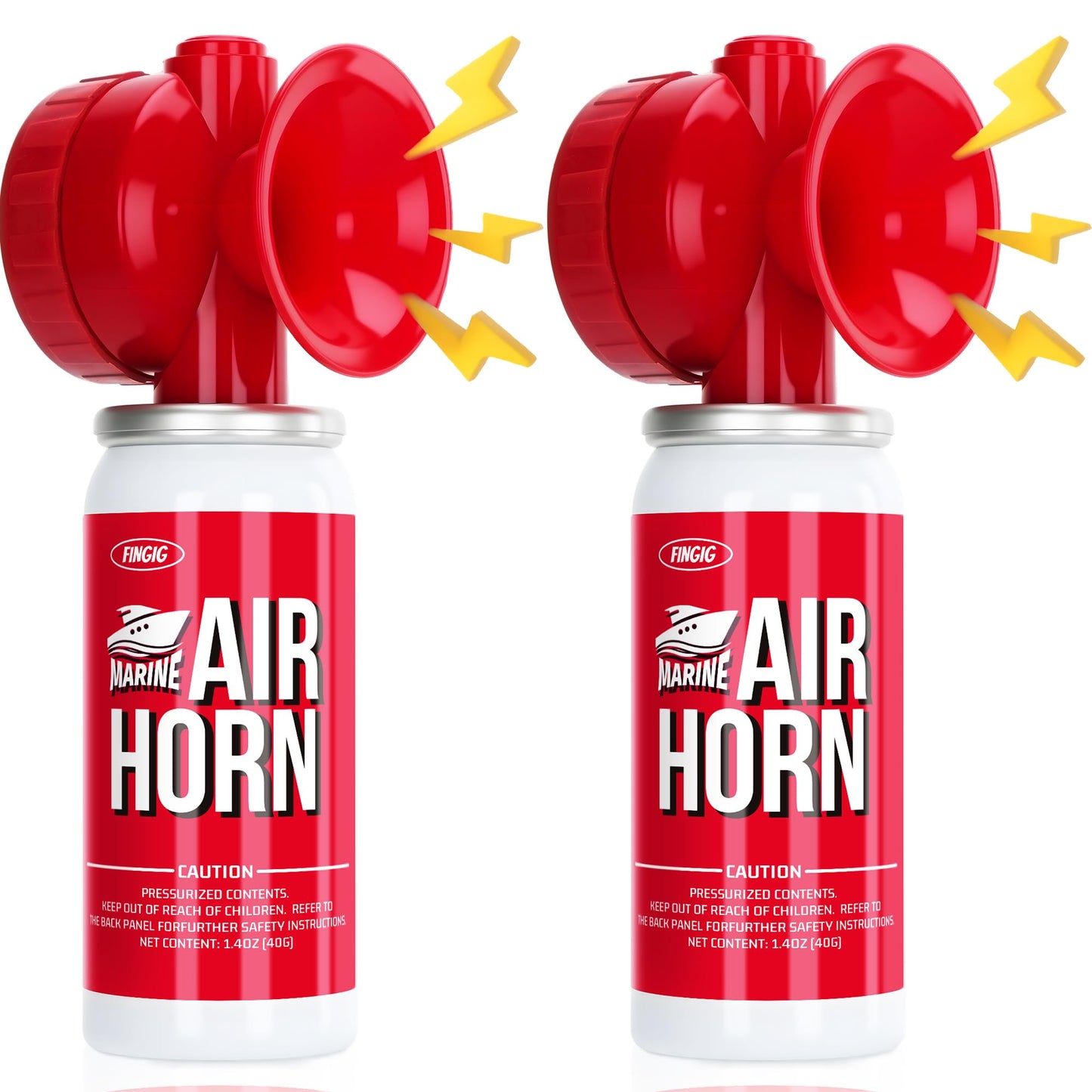 Air Horn 1.4oz 2pcs, Loud Mini Safety Boat Air Horn Can, Sports Event Starting Horn, Mini Small Compressed Blow Fog Bear Air, Celebrate Victory（2,Red）