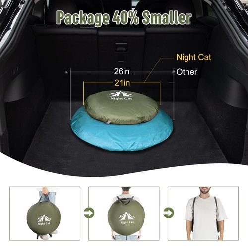 Night Cat Pop-up Camping Tent: 1 Person Tent Waterproof Instant Easy Setup Outdoor Tent