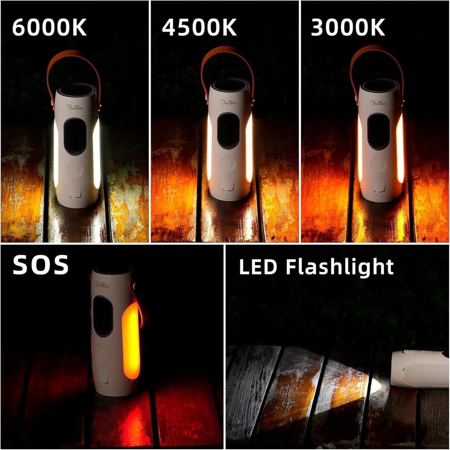 Foldable Camping Light Rechargeable Lantern with 2 Bluetooth Speakers,10000mAh Power Bank,Portable Flashlight with Removable Hook,IP54 Waterproof,1000LM,5 Modes for Camping, Hiking, Fishing,Emergency