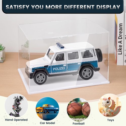 New Version Football Display Case, Premium Clear Acrylic Display Case Full Size with Removable Interior Football Display Stand, Thickened UV Protection Football Display Holder for Autographed Football