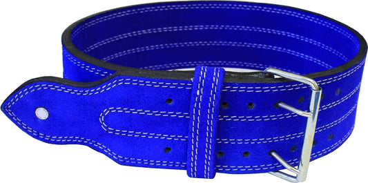 Ader Leather Power Weight Lifting Belt- 4" Blue