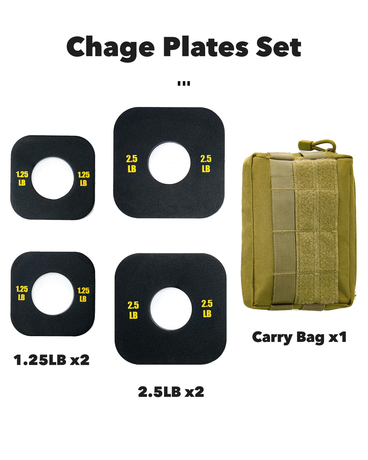 4 Piece Olympic Fractional Weight Plates Set 1.25LB 2.5LB Carbon Steel Change Plates for Weightlifting