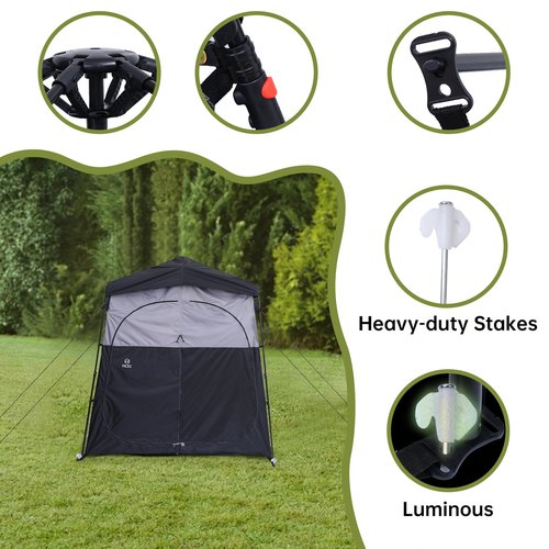 Nice C Camping Shower Tent, Instant Pop Up Privacy Changing Tent, Outdoor Shower Enclosure, Toilet Tents, Oversize (2 Room)