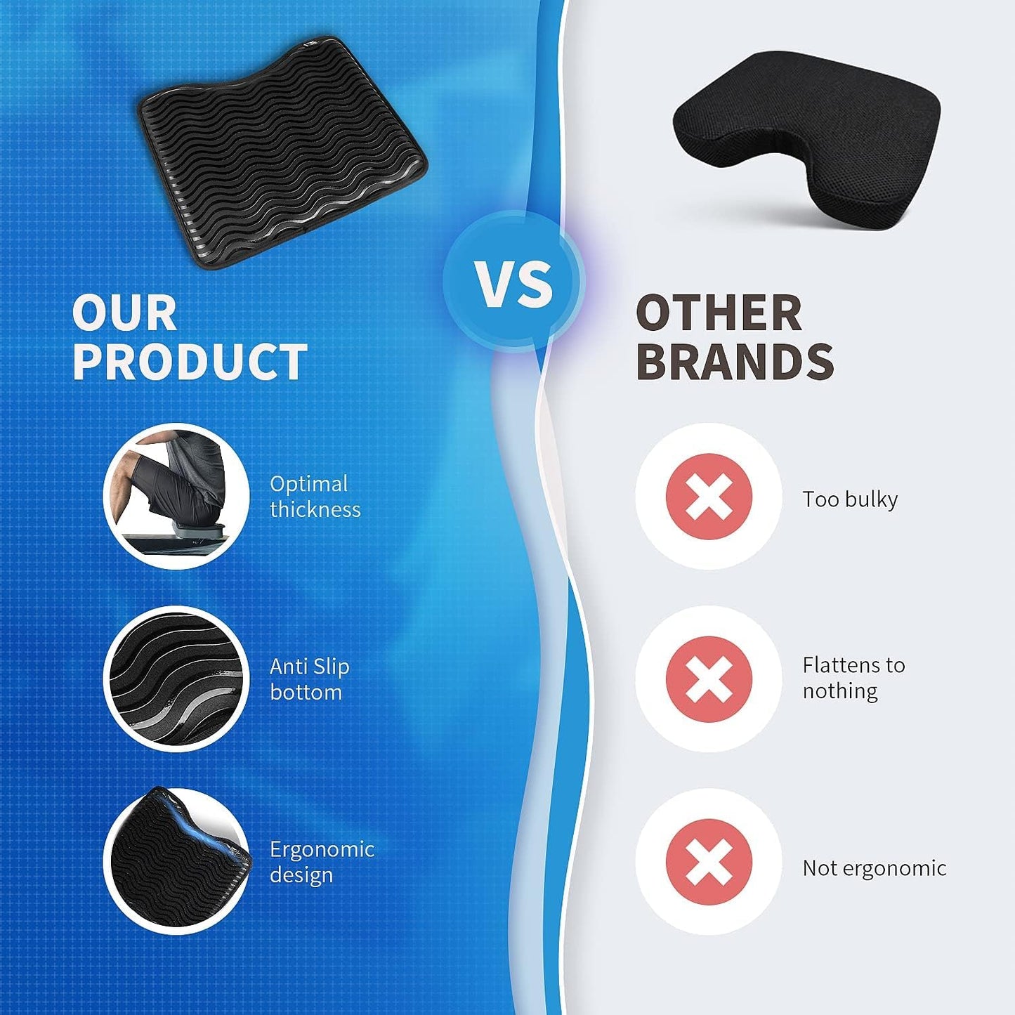 Anti Slip Rowing Machine Cushion (Designed for Concept 2 Machine)