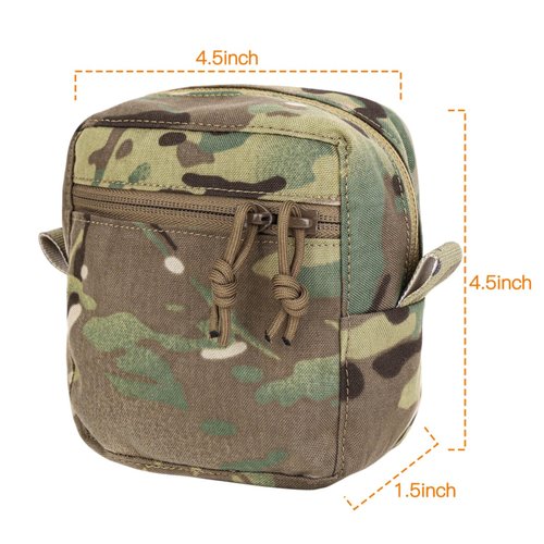 Gp Pouch, General Purpose Admin Pouches Small Utility EDC Pouch Bag for Tactical Belt and Molle Vest as Expanded Storage Bag