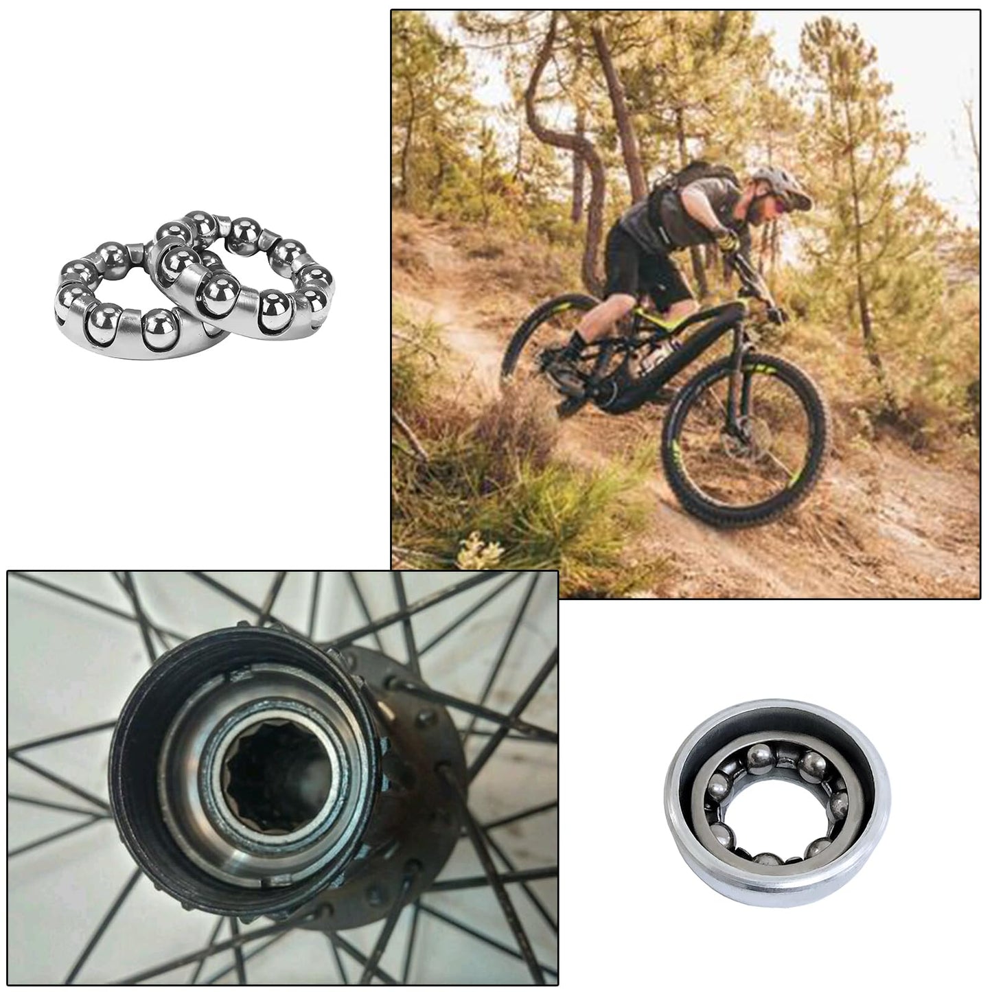 Auto-plaza 4X Front Axle Cups for 5/16 Front Hub + 4X Rear Axle Cups for 3/8 Rear Hub Mountain Bike Bicycle Accessories