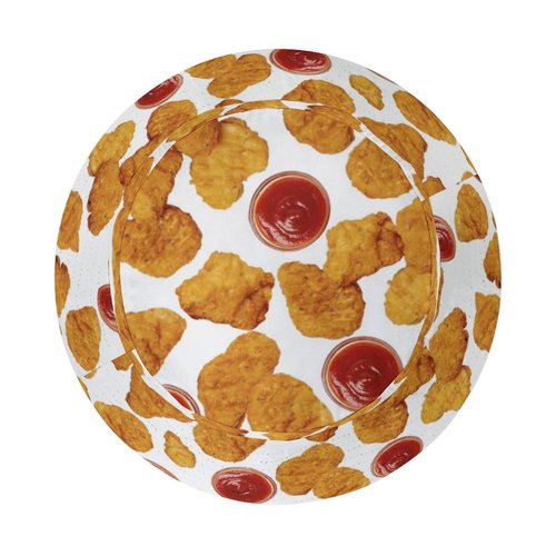 Mercuryelf Chicken Nuggets Bucket Hat Gifts for Men Women, Unisex Packable Sun Cap, Fashion Fisherman Hat Summer Outdoor