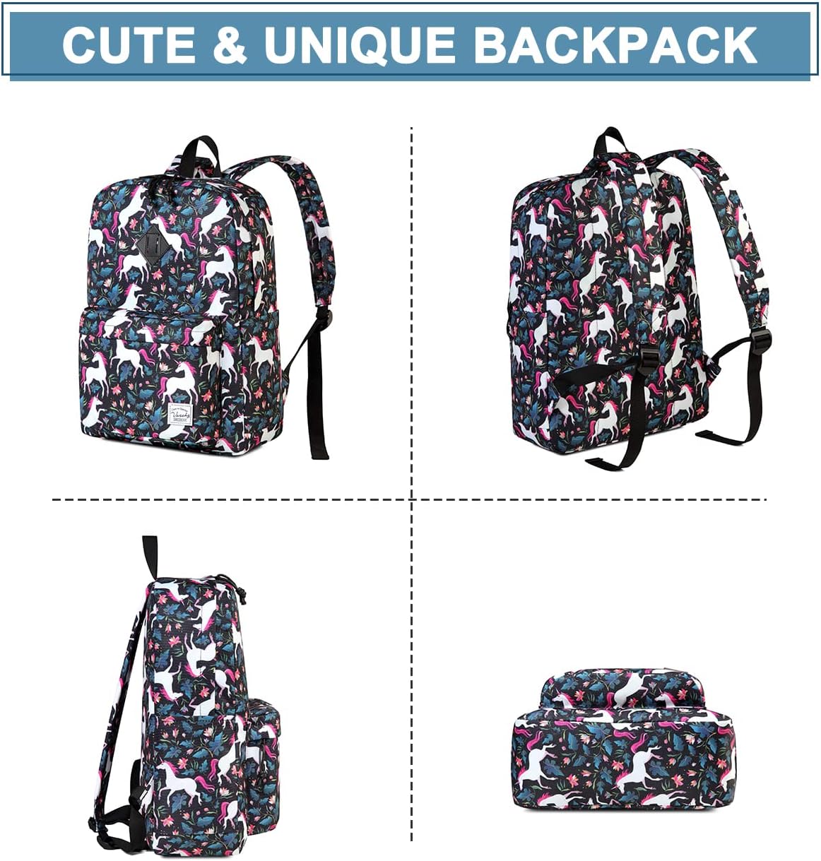 VASCHY Backpacks Handbags, Lavender, M